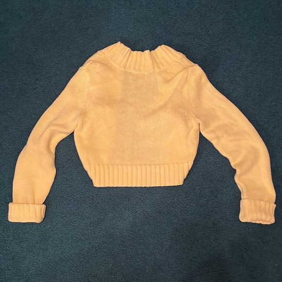 Lilly Pulitzer Cropped Yellow Open Cardigan - Picture 6 of 6